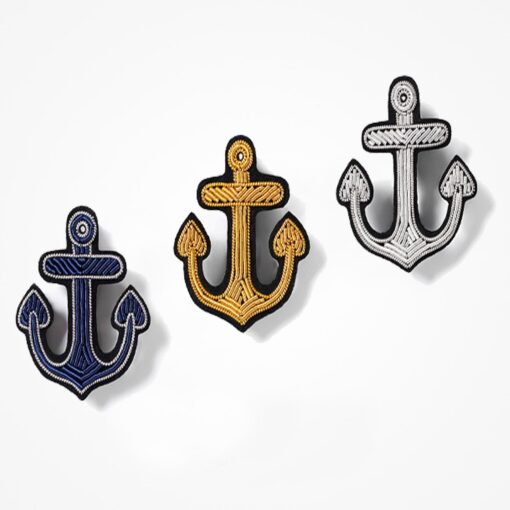 Anchor Embroidered Blazer Bullion Patch - Anchor Embroidered patch 2
