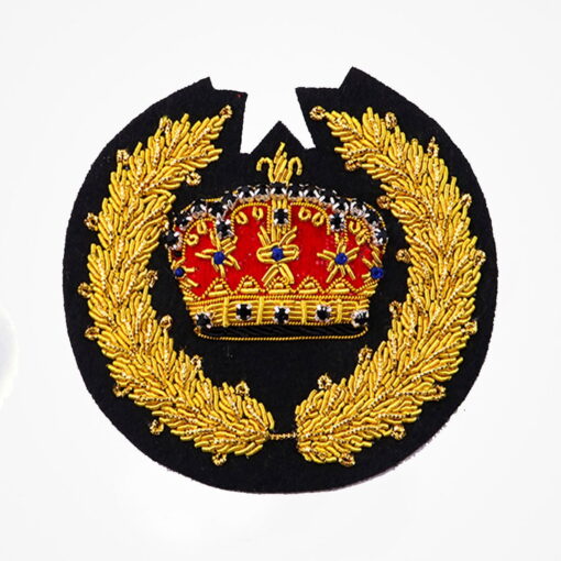 Crown And Leaf - Bullion blazer embroidered patches 13