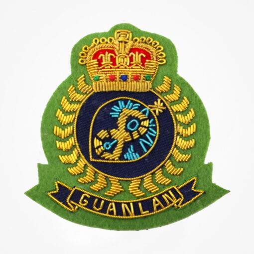 Hand Embroidered Guanlan Bullion Pocket Badge For Blazer Jacket - Bullion blazer embroidered patches 30