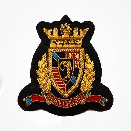 IWAN Gold Bullion blazer Crest - Bullion blazer embroidered patches 5