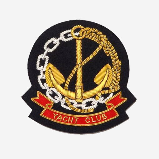 Yacht Club - Yacht Club Gold Bullion Wire Embroidered Crest Badges