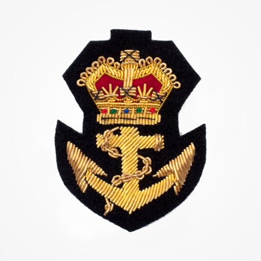 Anchor with Crown Wire Blazer Badge - anchor 11 1